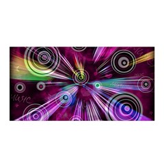 Fractal Circles Abstract Satin Wrap