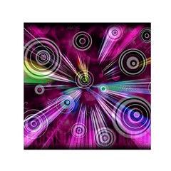 Fractal Circles Abstract Small Satin Scarf (square)