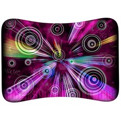 Fractal Circles Abstract Velour Seat Head Rest Cushion by HermanTelo