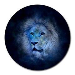 Astrology Zodiac Lion Round Mousepads by Mariart