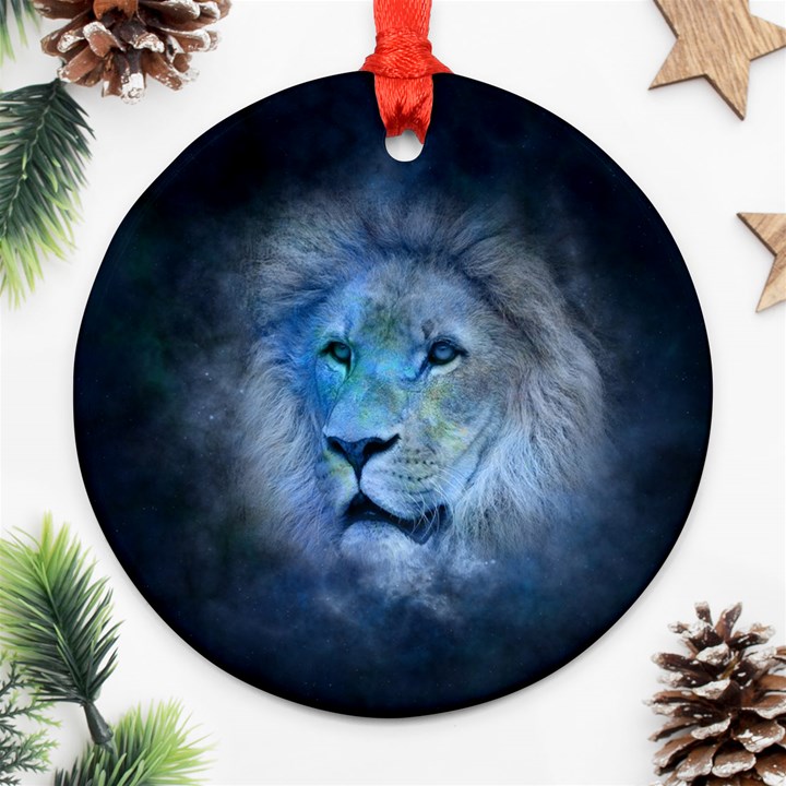 Astrology Zodiac Lion Ornament (Round)