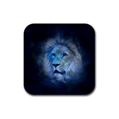 Astrology Zodiac Lion Rubber Coaster (square)  by Mariart