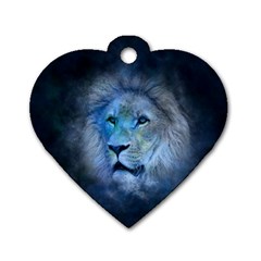 Astrology Zodiac Lion Dog Tag Heart (two Sides) by Mariart