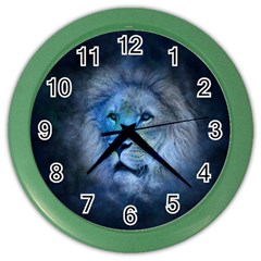 Astrology Zodiac Lion Color Wall Clock by Mariart