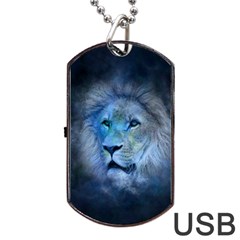 Astrology Zodiac Lion Dog Tag Usb Flash (one Side) by Mariart