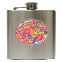 Red Liana Flower Hip Flask (6 Oz) by DinkovaArt