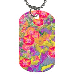 Red Liana Flower Dog Tag (two Sides) by DinkovaArt