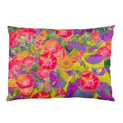 Red Liana Flower Pillow Case by DinkovaArt