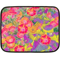 Red Liana Flower Fleece Blanket (mini) by DinkovaArt