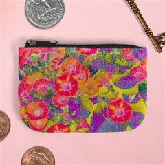 Red Liana Flower Mini Coin Purse by DinkovaArt