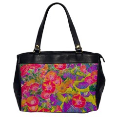 Red Liana Flower Oversize Office Handbag by DinkovaArt