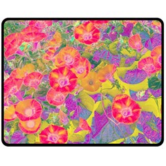 Red Liana Flower Fleece Blanket (medium)  by DinkovaArt