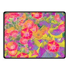 Red Liana Flower Fleece Blanket (small) by DinkovaArt