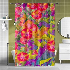 Red Liana Flower Shower Curtain 48  X 72  (small)  by DinkovaArt