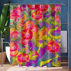 Red Liana Flower Shower Curtain 60  X 72  (medium)  by DinkovaArt