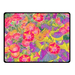 Red Liana Flower Double Sided Fleece Blanket (small)  by DinkovaArt