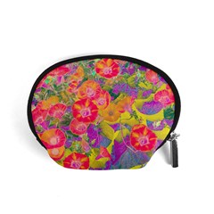 Red Liana Flower Accessory Pouch (small) by DinkovaArt