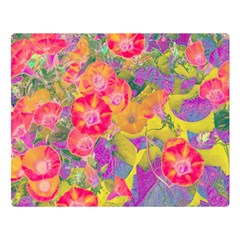 Red Liana Flower Double Sided Flano Blanket (large)  by DinkovaArt