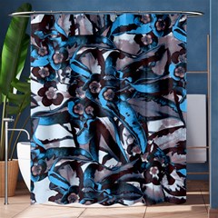 Marginata Flowers  Shower Curtain 60  X 72  (medium)  by DinkovaArt