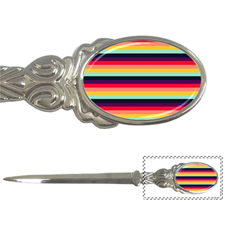 Contrast Rainbow Stripes Letter Opener