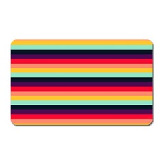 Contrast Rainbow Stripes Magnet (rectangular) by tmsartbazaar