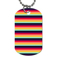 Contrast Rainbow Stripes Dog Tag (two Sides) by tmsartbazaar