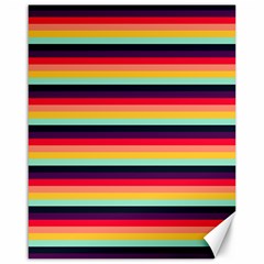 Contrast Rainbow Stripes Canvas 16  X 20  by tmsartbazaar