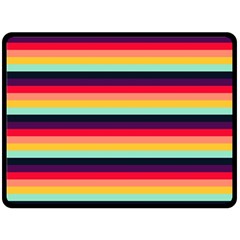 Contrast Rainbow Stripes Fleece Blanket (large)  by tmsartbazaar