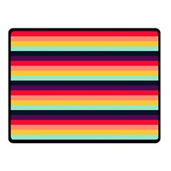 Contrast Rainbow Stripes Double Sided Fleece Blanket (small)  by tmsartbazaar