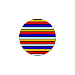 Red And Blue Contrast Yellow Stripes Golf Ball Marker by tmsartbazaar