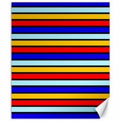 Red And Blue Contrast Yellow Stripes Canvas 8  X 10  by tmsartbazaar