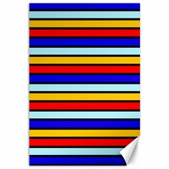 Red And Blue Contrast Yellow Stripes Canvas 12  X 18  by tmsartbazaar