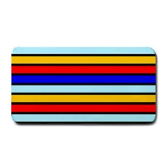 Red And Blue Contrast Yellow Stripes Medium Bar Mats by tmsartbazaar