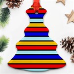 Red And Blue Contrast Yellow Stripes Ornament (Christmas Tree)  Front