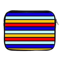 Red And Blue Contrast Yellow Stripes Apple Ipad 2/3/4 Zipper Cases by tmsartbazaar