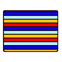 Red And Blue Contrast Yellow Stripes Double Sided Fleece Blanket (small)  by tmsartbazaar