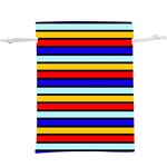 Red And Blue Contrast Yellow Stripes  Lightweight Drawstring Pouch (XL) Front