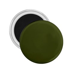 Army Green Solid Color 2 25  Magnets by SpinnyChairDesigns