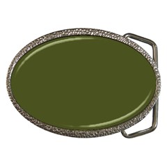 Army Green Solid Color Belt Buckles by SpinnyChairDesigns