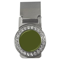 Army Green Solid Color Money Clips (cz)  by SpinnyChairDesigns