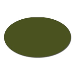 Army Green Solid Color Oval Magnet by SpinnyChairDesigns