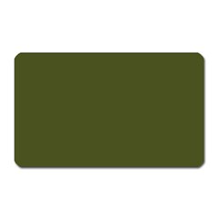 Army Green Solid Color Magnet (rectangular) by SpinnyChairDesigns