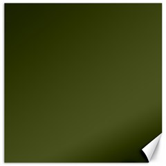 Army Green Solid Color Canvas 16  X 16  by SpinnyChairDesigns