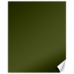 Army Green Solid Color Canvas 11  X 14  by SpinnyChairDesigns