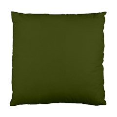 Army Green Solid Color Standard Cushion Case (one Side) by SpinnyChairDesigns