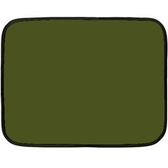 Army Green Solid Color Double Sided Fleece Blanket (mini)  by SpinnyChairDesigns