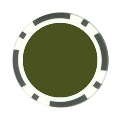 Army Green Solid Color Poker Chip Card Guard (10 Pack) by SpinnyChairDesigns