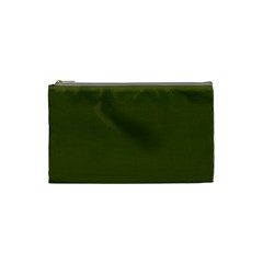 Army Green Solid Color Cosmetic Bag (small) by SpinnyChairDesigns