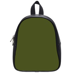 Army Green Solid Color School Bag (small) by SpinnyChairDesigns