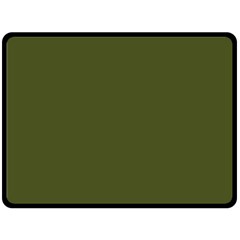 Army Green Solid Color Fleece Blanket (large)  by SpinnyChairDesigns